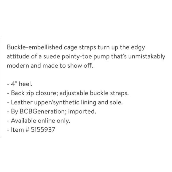 bcbgeneration Tamerra black suede cage heels Pointed Toe Pumps Heels 8.5 - Picture 6 of 6